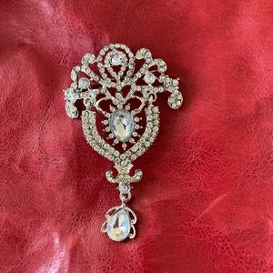 Brooch looks regal,, looks expensive.looks like diamonds ❤️